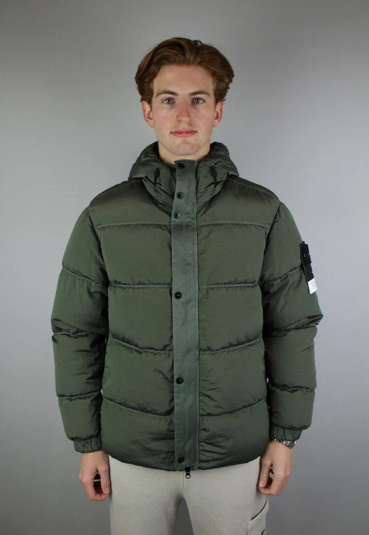 Stone Island Nylon Metal Hooded Down Jacket 'Green' - Image 5